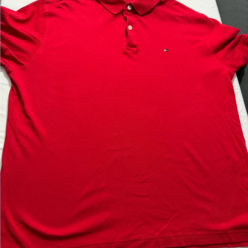 Tommy Hilfiger Men's Bold Red Polo Shirt